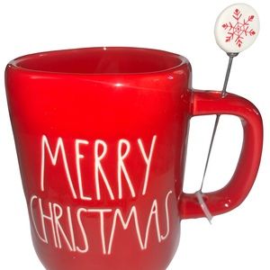 Rae Dunn Christmas Mug with stir stick